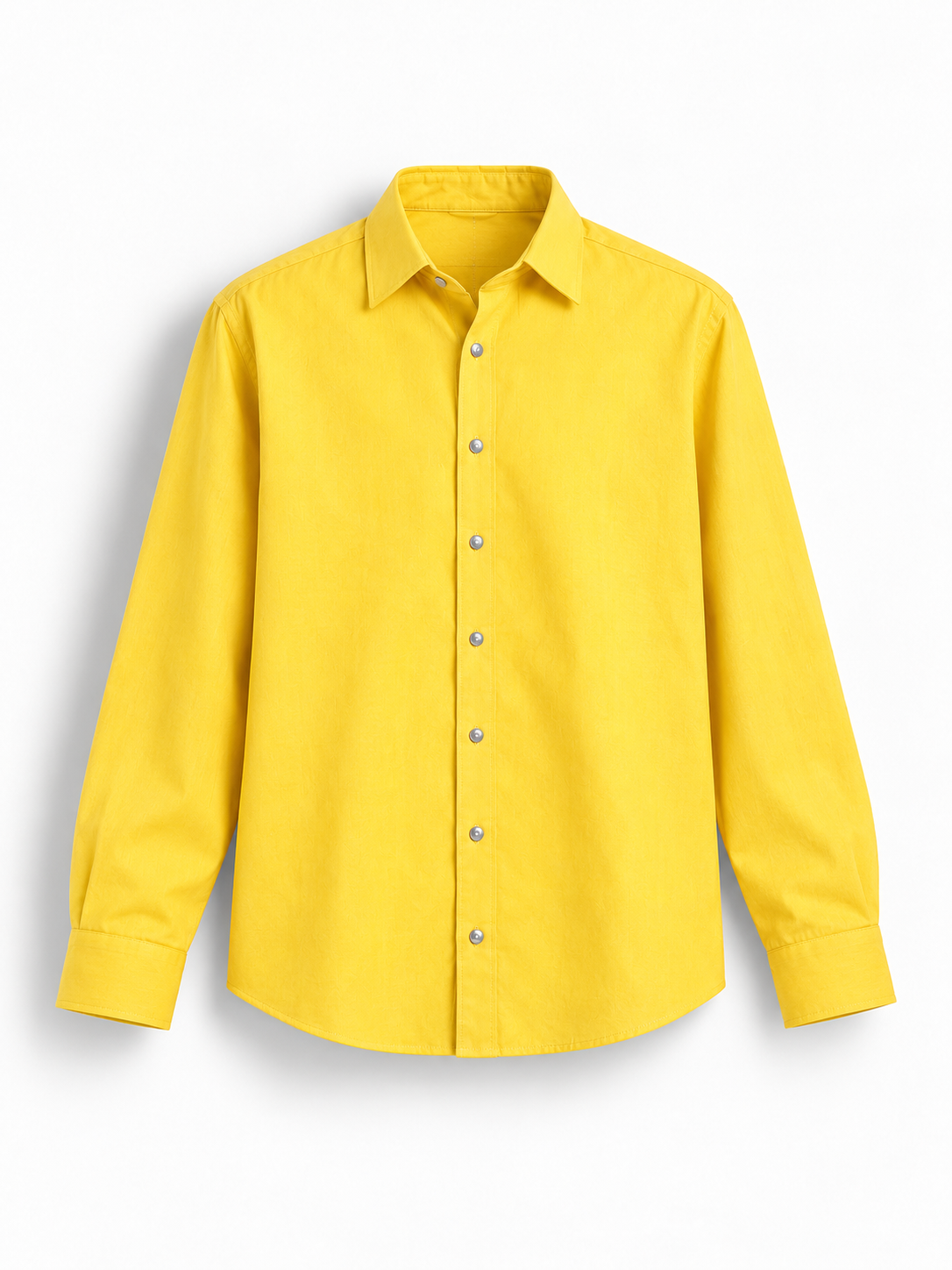 Mustard Yellow Airy Linen Full-Sleeve Shirt