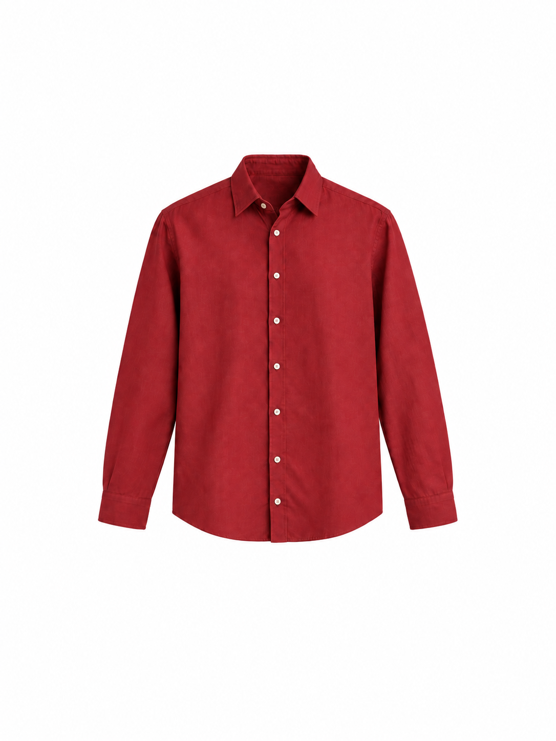 Classic Red Airy Linen Full-Sleeve Shirt