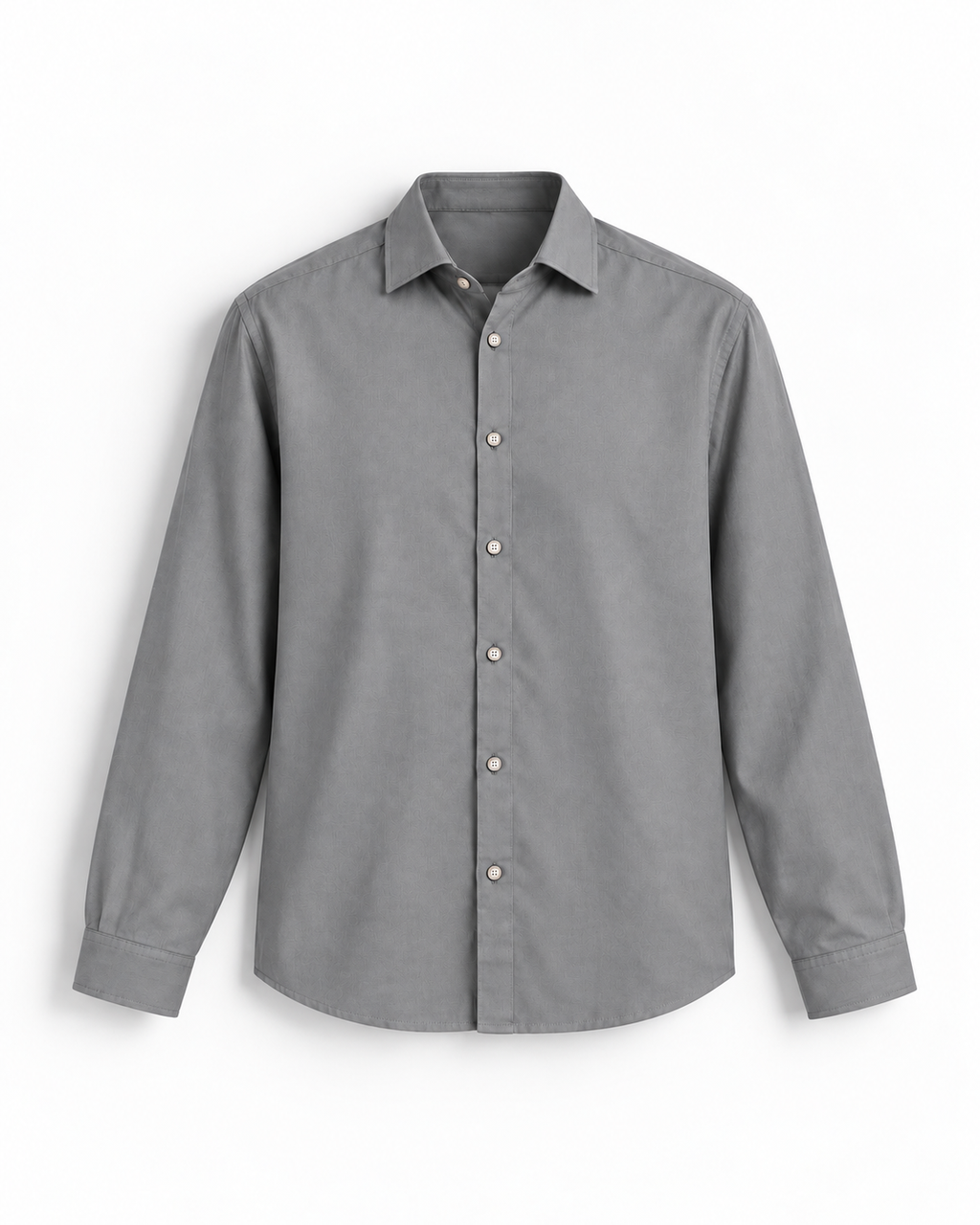 Classic Grey Airy  Linen Full-Sleeve Shirt