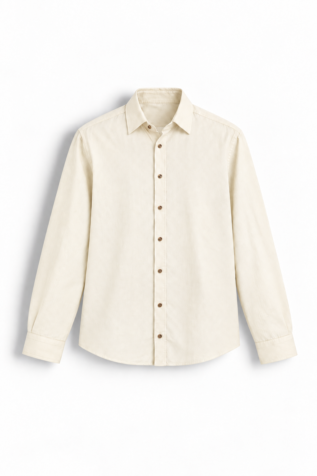 Classic Cream Airy Linen Full-Sleeve Shirt