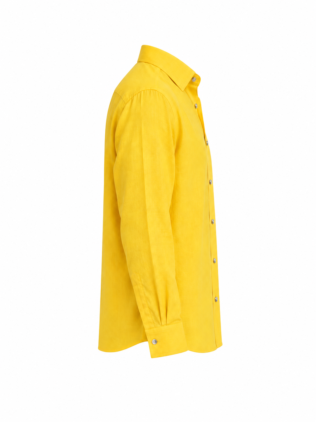 Mustard Yellow Airy Linen Full-Sleeve Shirt