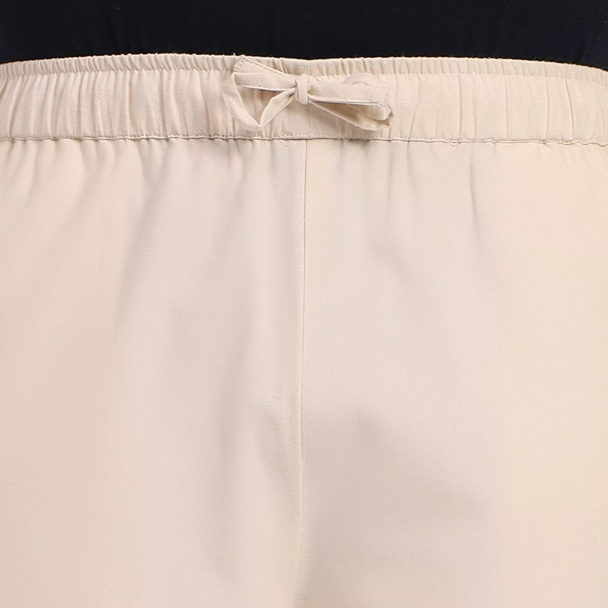 Beige Men's Loose Fit Cotton Pant