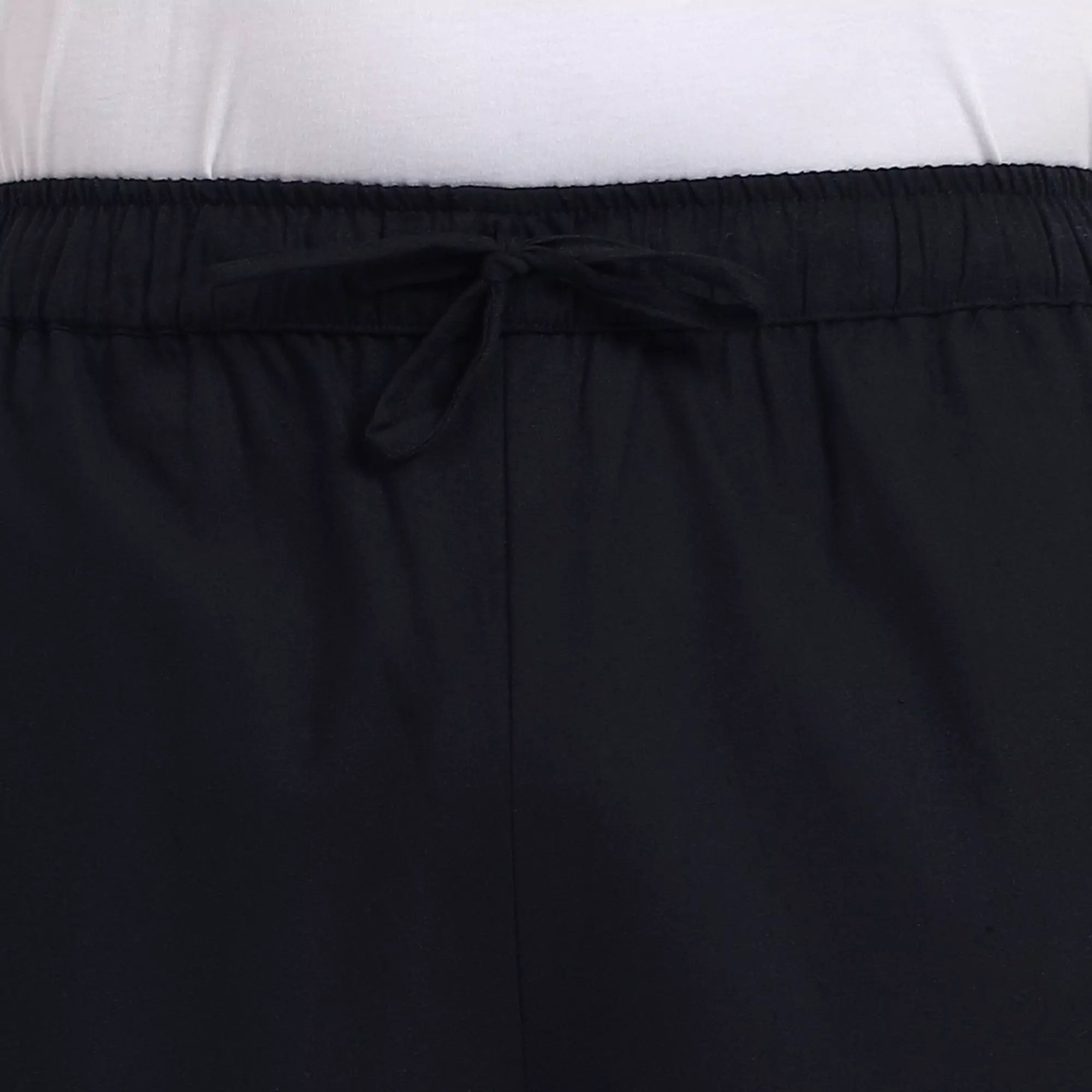 Black Men's Loose Fit Cotton Pant