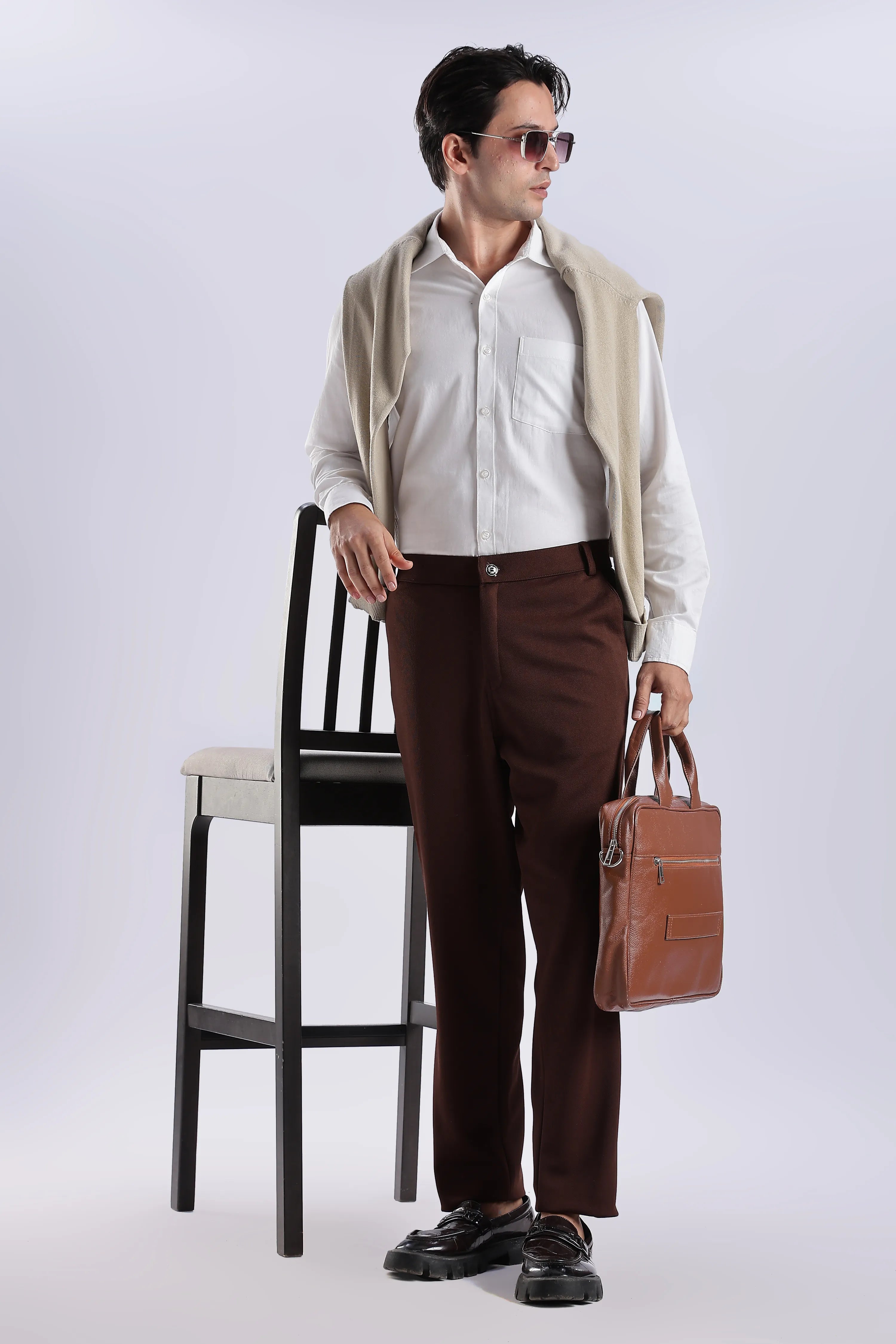 Dark Grey And Dark Coffee Everyday Stretch Pant Combo