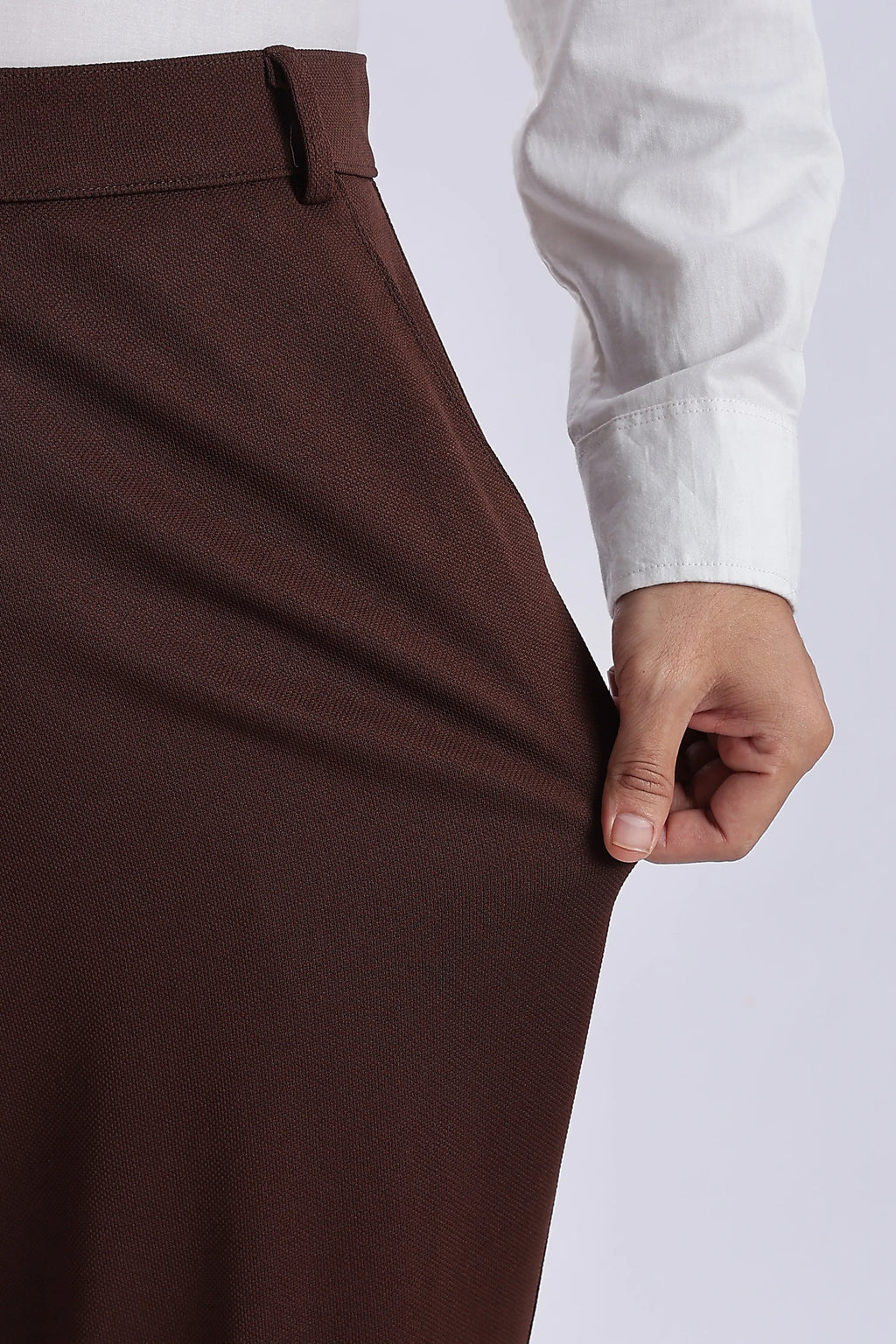 Navy Blue And Dark Coffee Stretch Pant Combo