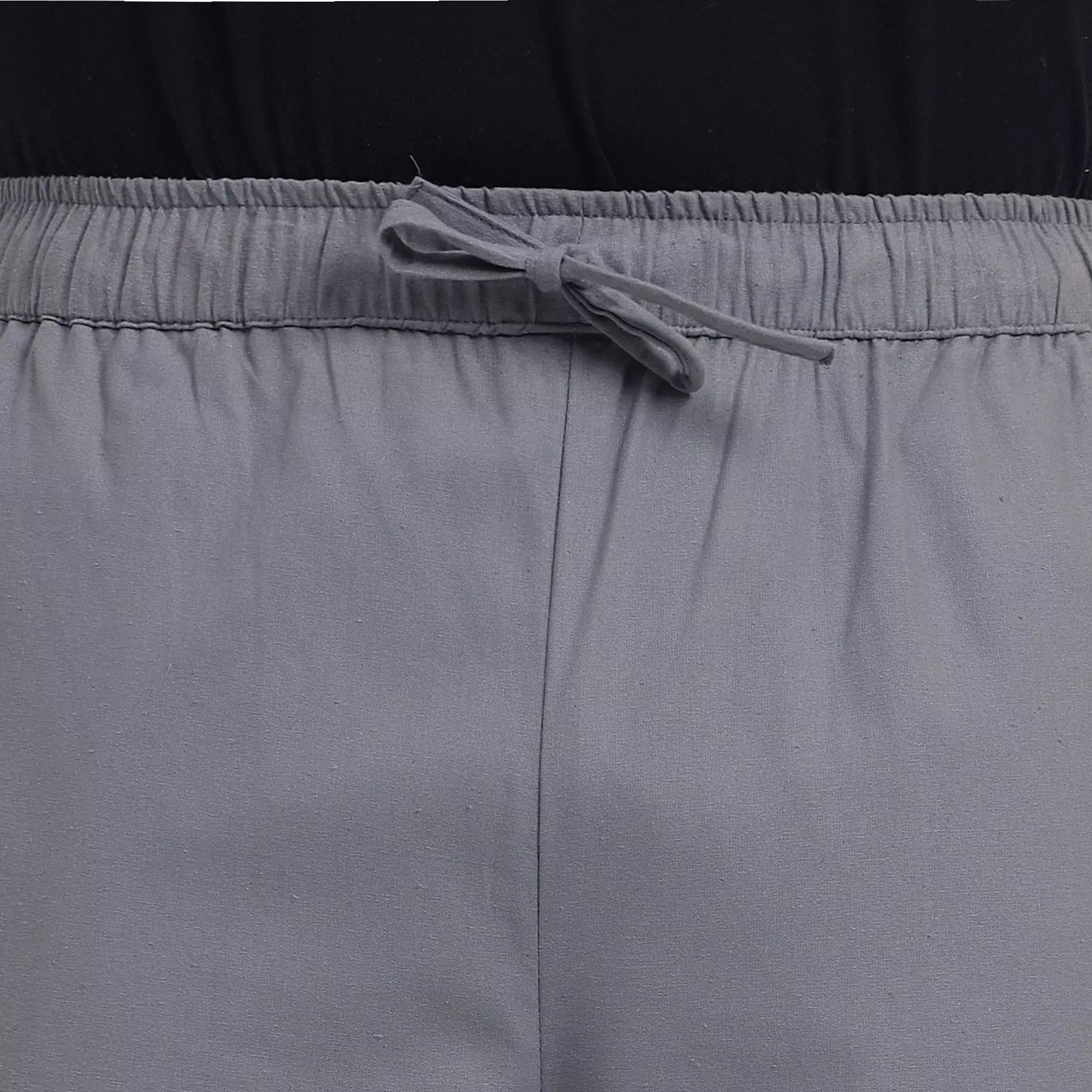 Grey Men's Loose Fit Cotton Pant