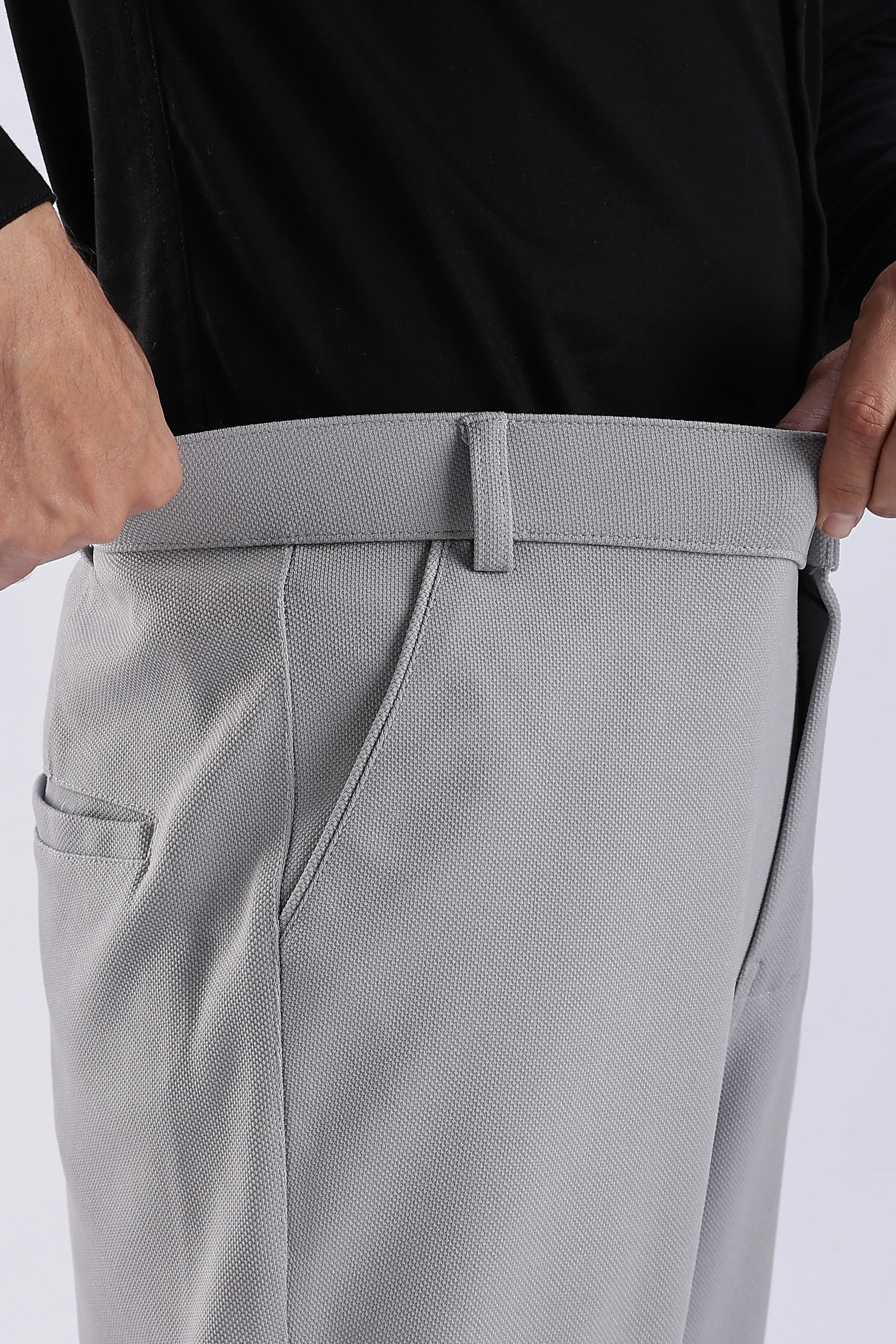 Black And Light Grey Everyday Stretch Pant Combo