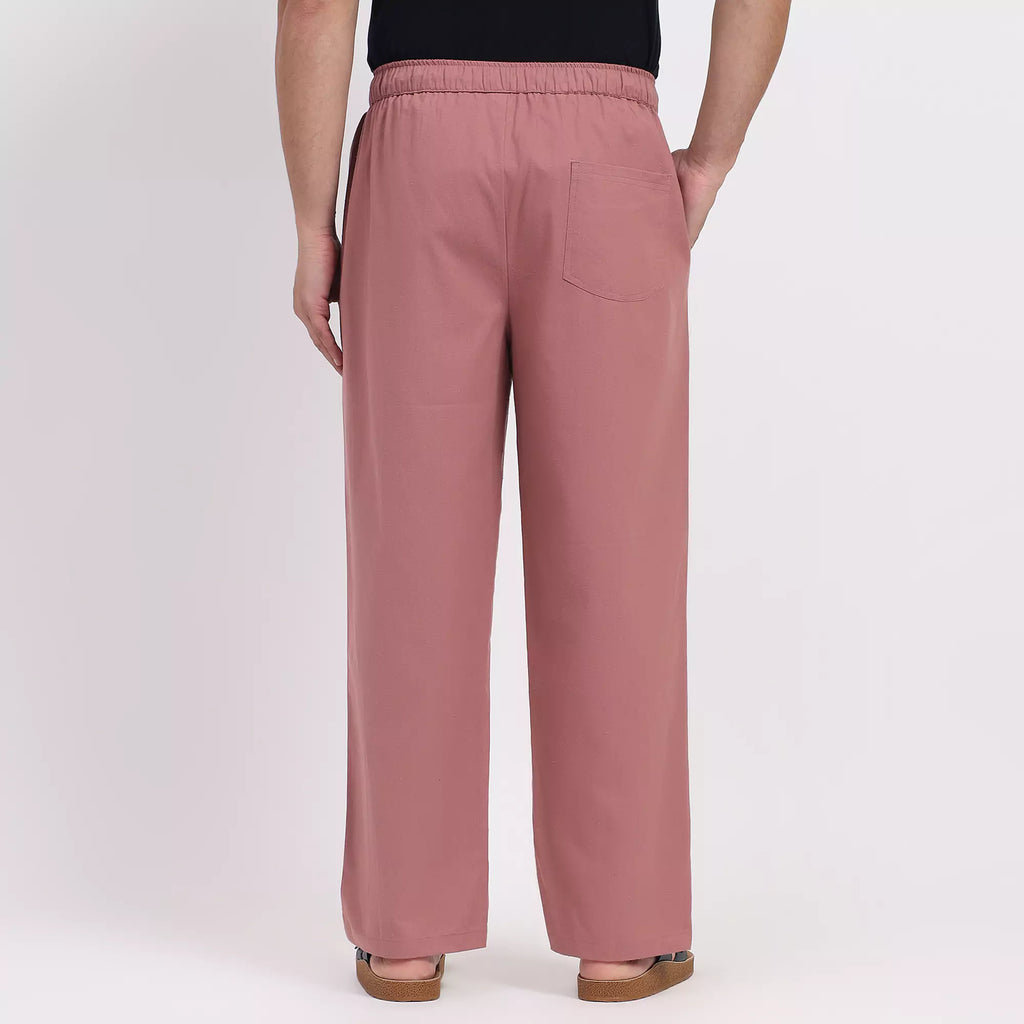 Rose Taupe Men's Loose Fit Cotton Pant