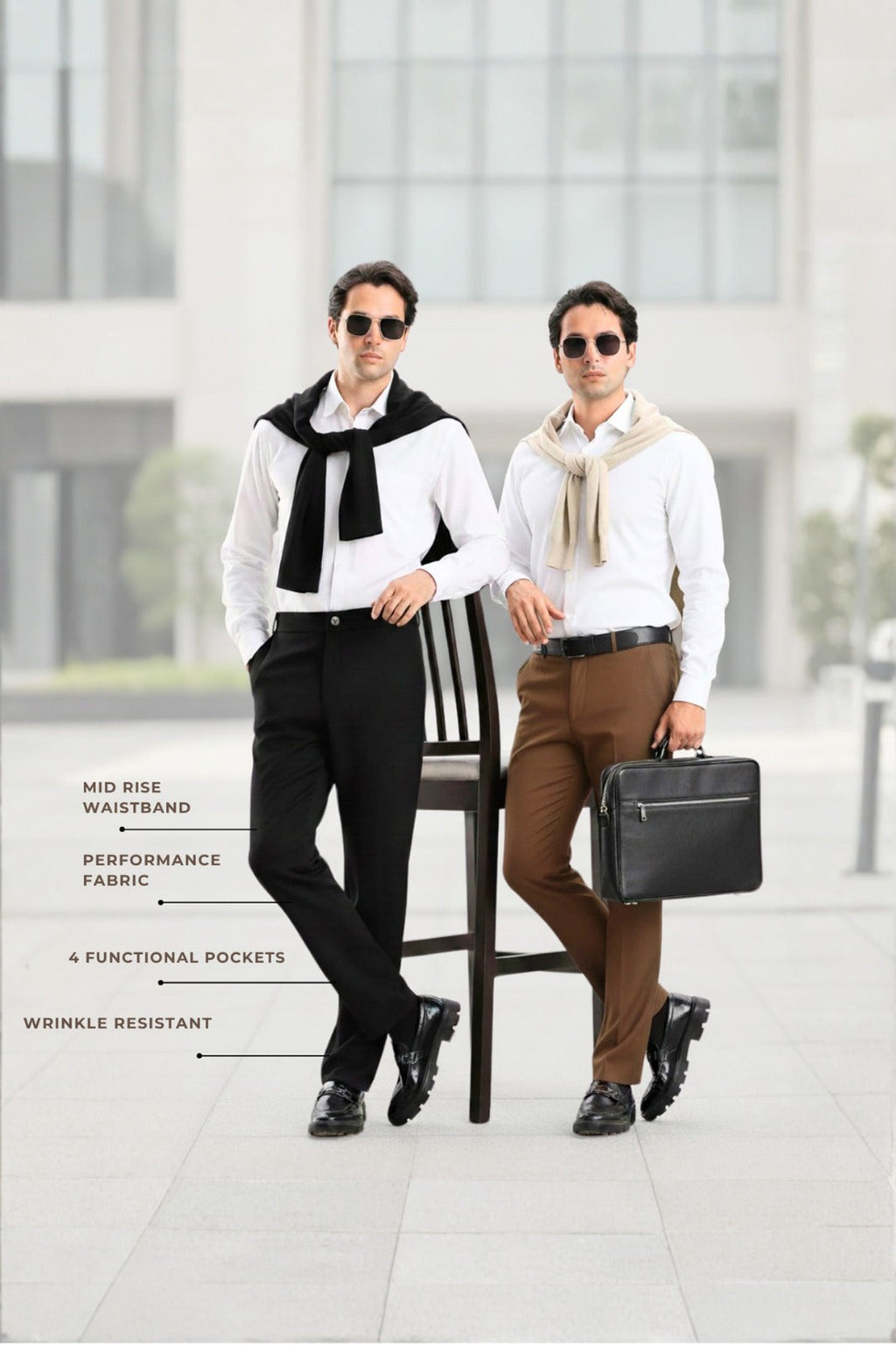 Black And Dark Coffee Everyday Stretch Pant Combo