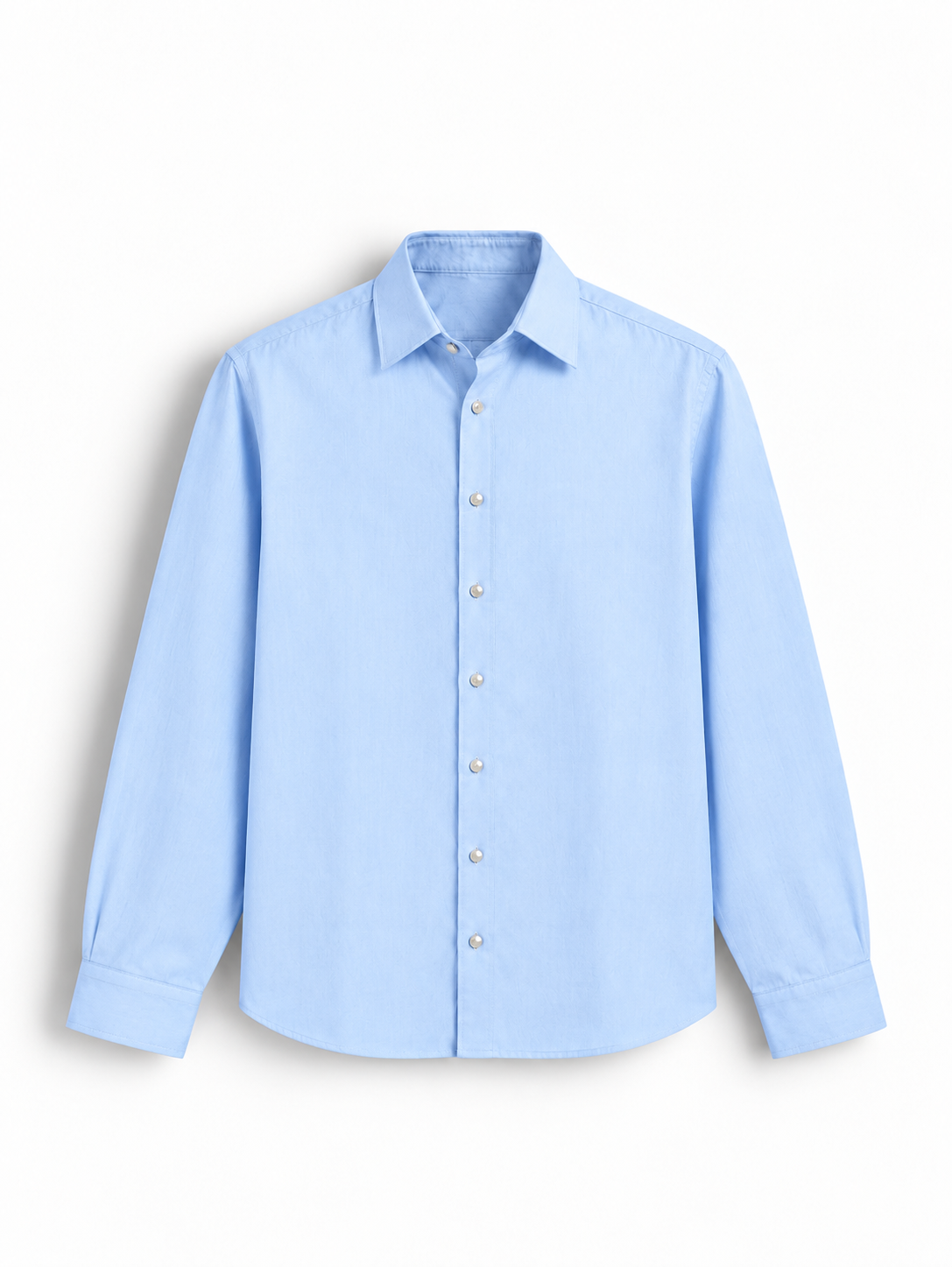 Sky Blue Airy Linen Full-Sleeve Shirt