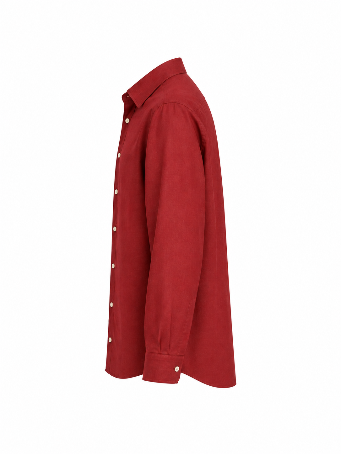 Classic Red Airy Linen Full-Sleeve Shirt