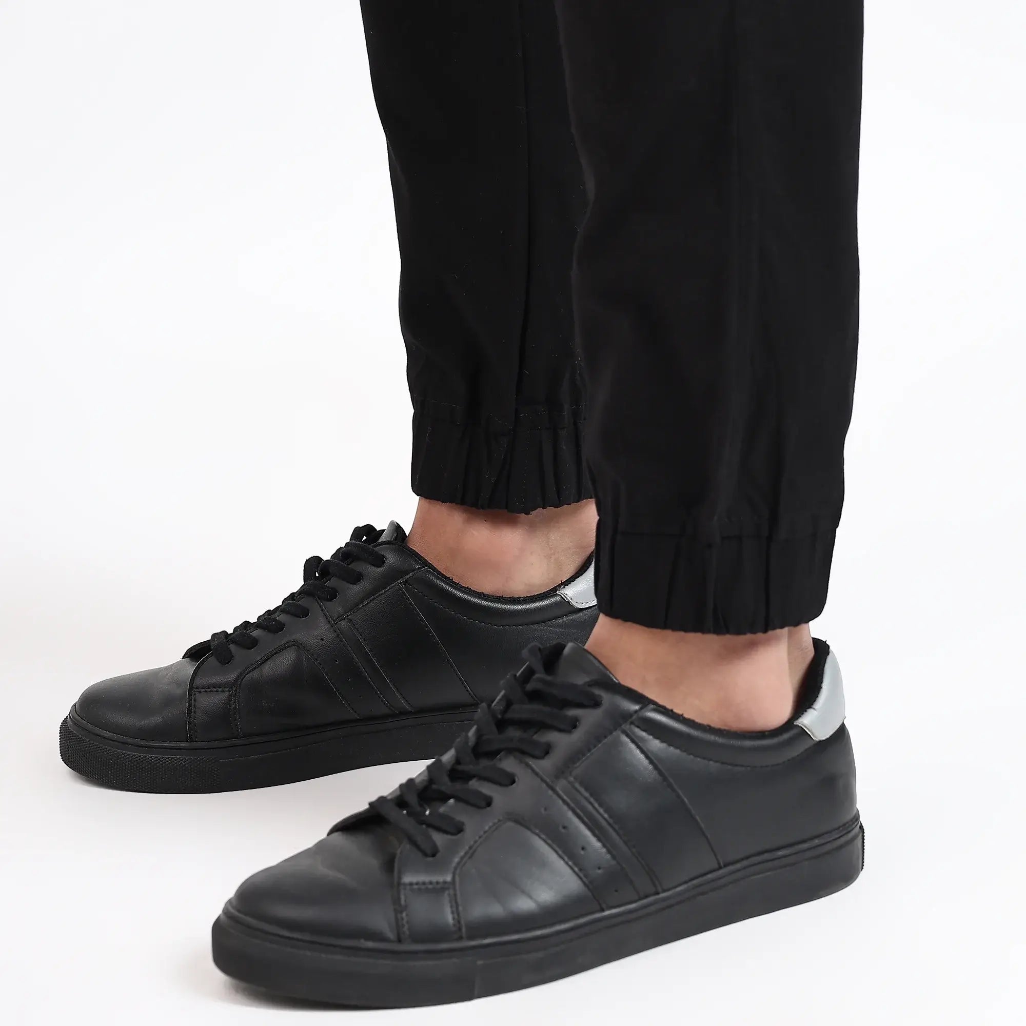 Men's Cotton Cargo Jogger Pants Black