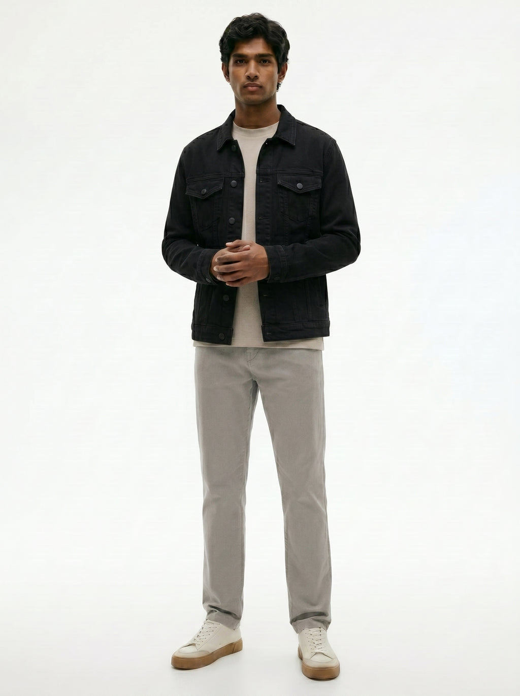 Pack of 2 Premium Cotton Chinos – Regular Fit Mid Rise | Navy Blue & Light Grey Combo