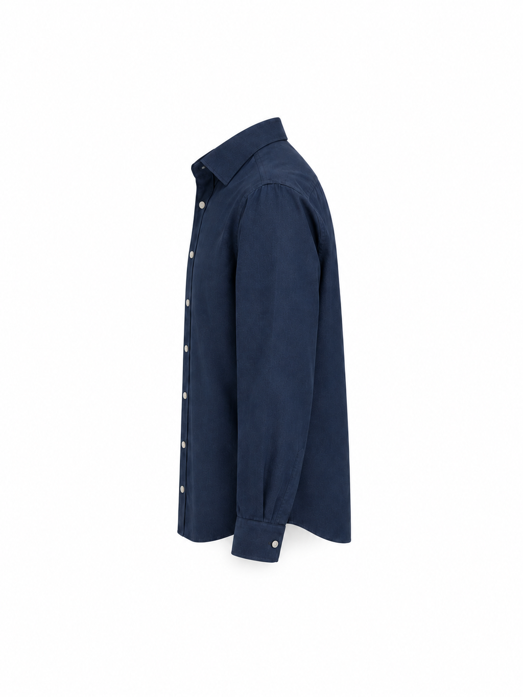 Navy Blue Airy Linen Full-Sleeve Shirt