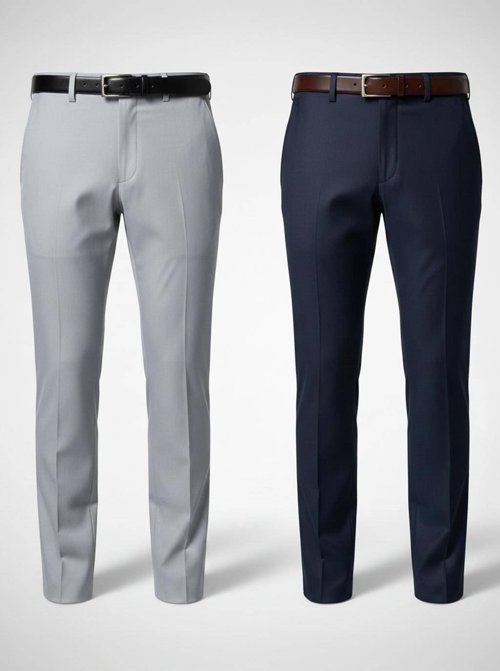 Light Grey And Navy Blue Everyday Stretch Pant Combo