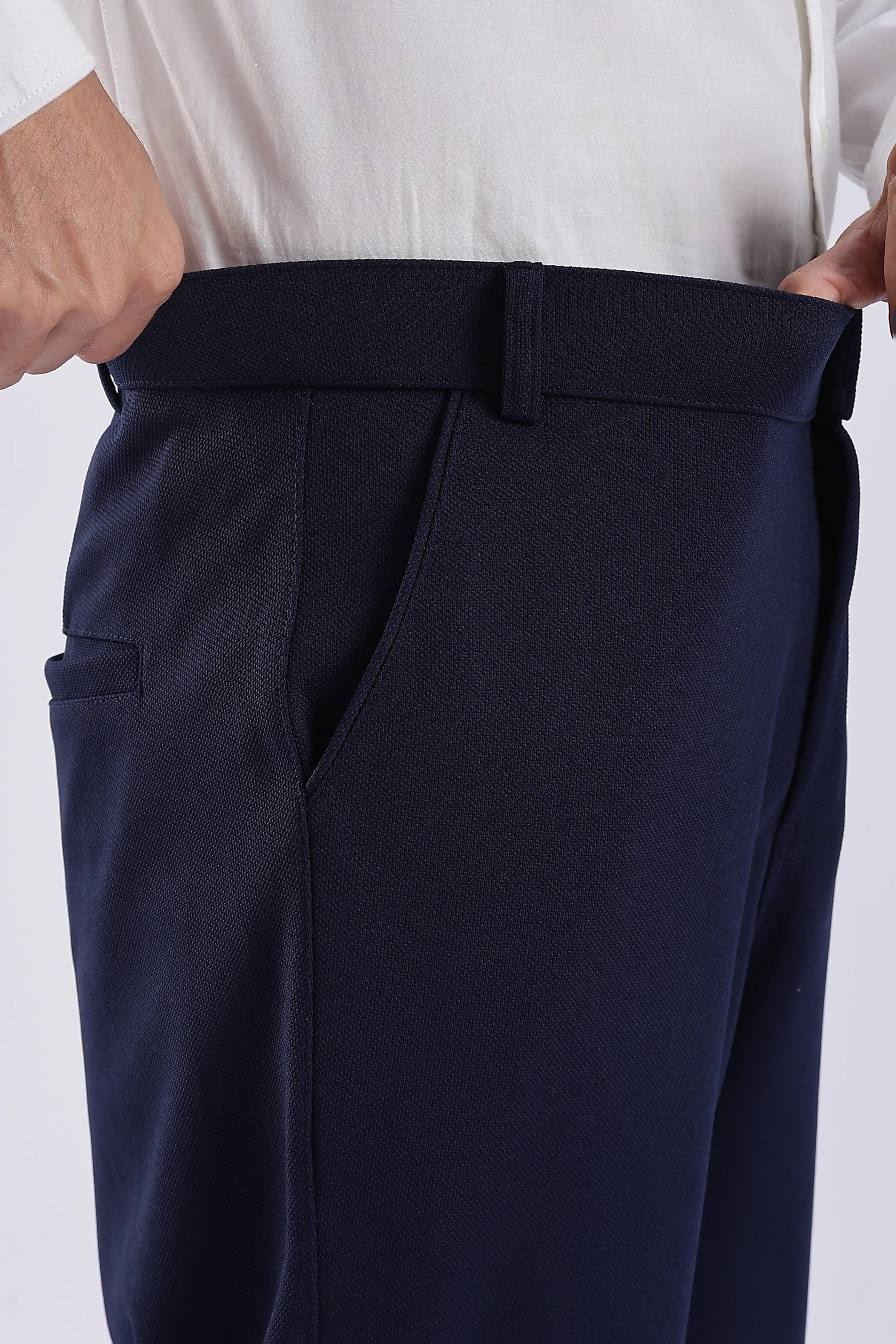 Black And Navy Blue Everyday Stretch Pant Combo