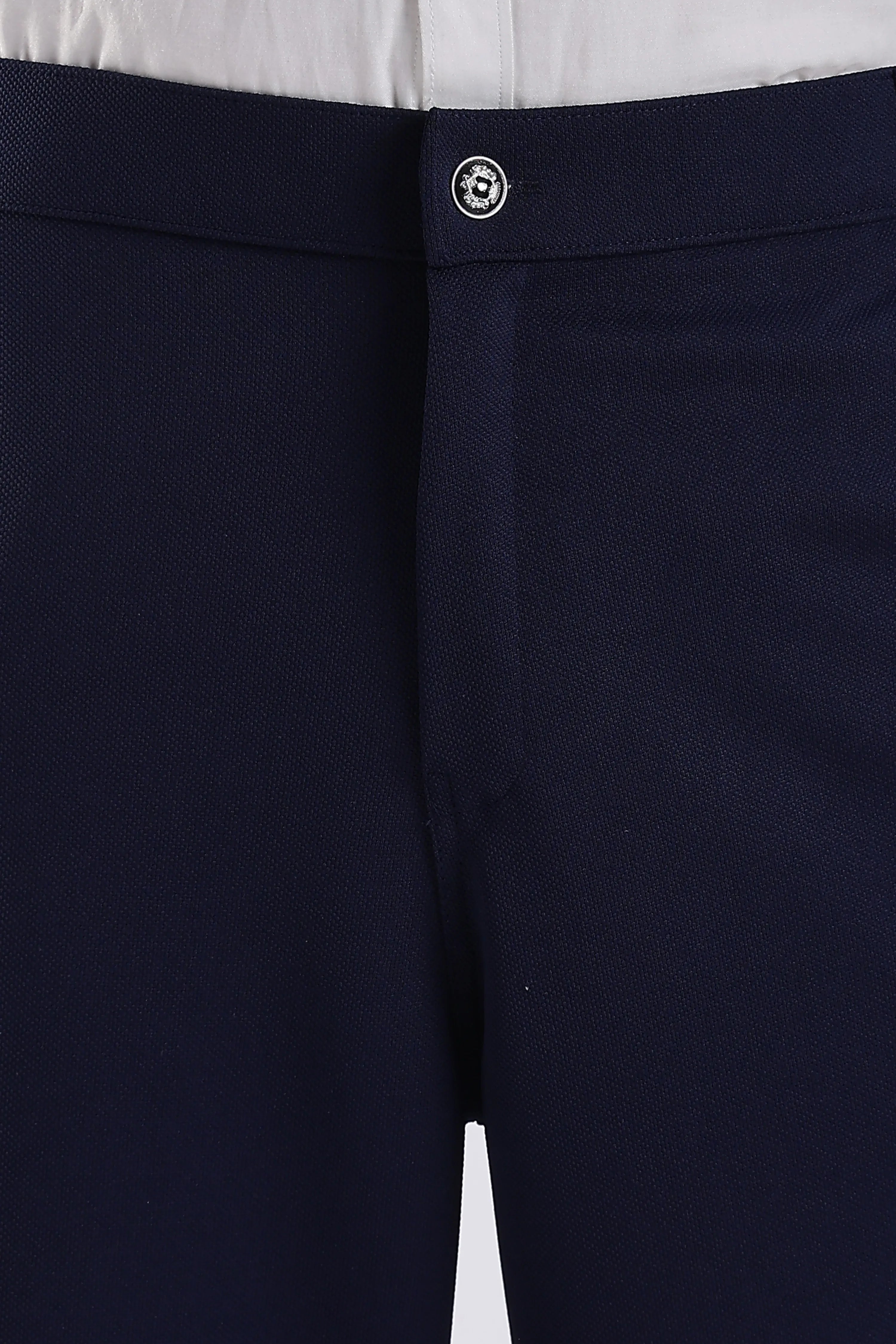 Navy Blue And Dark Coffee Stretch Pant Combo