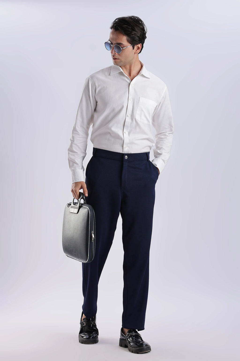 Dark Grey And Navy Blue  Everyday Stretch Pant Combo