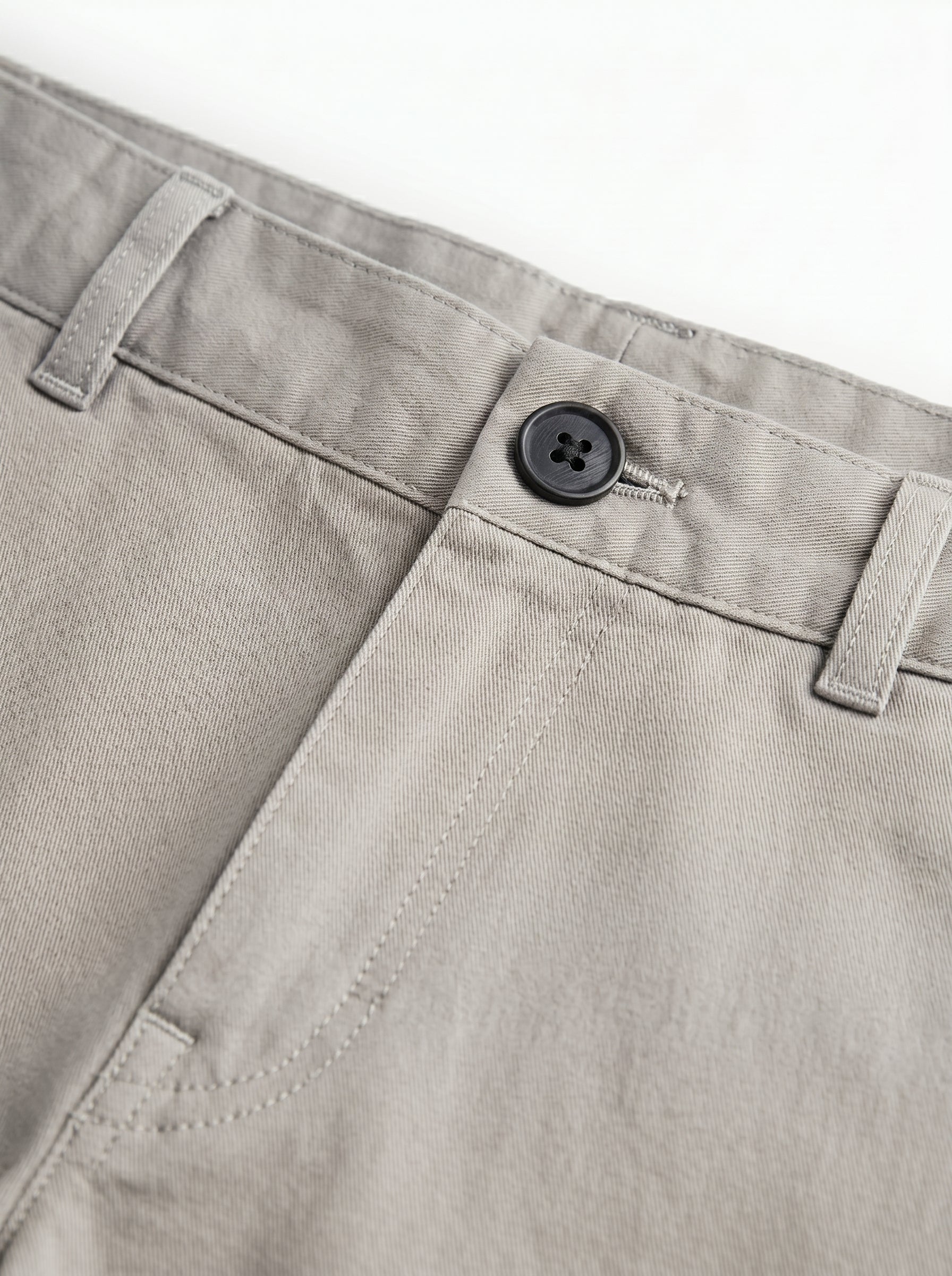 Light Grey Regular Fit Mid Rise Cotton Chinos Pant